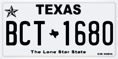 TX license plate BCT1680