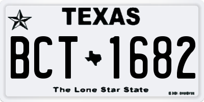 TX license plate BCT1682