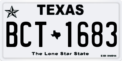 TX license plate BCT1683