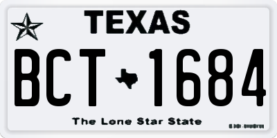 TX license plate BCT1684
