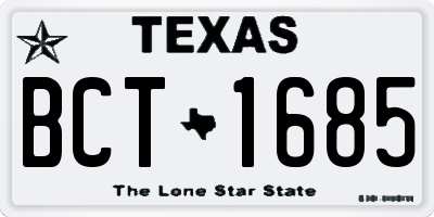 TX license plate BCT1685