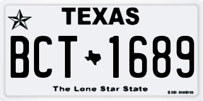 TX license plate BCT1689