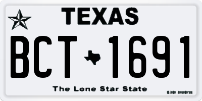 TX license plate BCT1691