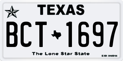 TX license plate BCT1697