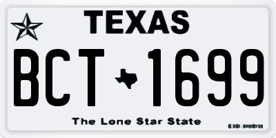 TX license plate BCT1699