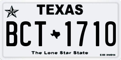 TX license plate BCT1710