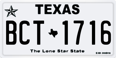 TX license plate BCT1716