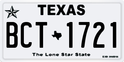TX license plate BCT1721