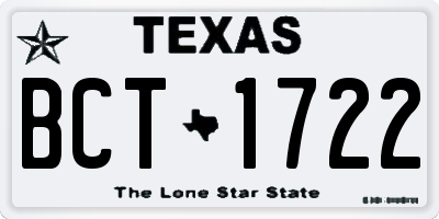 TX license plate BCT1722