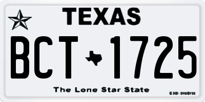 TX license plate BCT1725