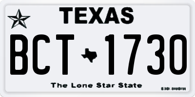 TX license plate BCT1730