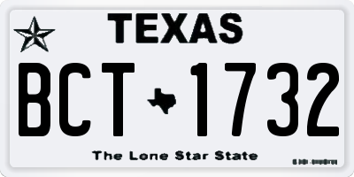 TX license plate BCT1732