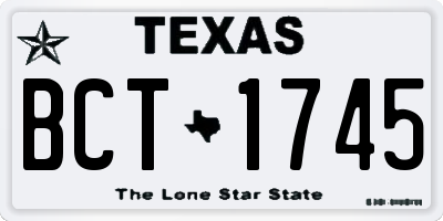 TX license plate BCT1745