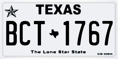 TX license plate BCT1767