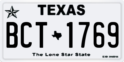 TX license plate BCT1769
