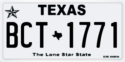 TX license plate BCT1771