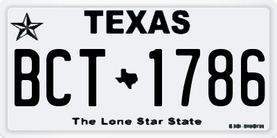 TX license plate BCT1786