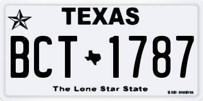 TX license plate BCT1787