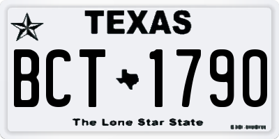TX license plate BCT1790
