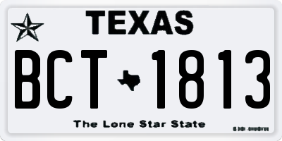 TX license plate BCT1813
