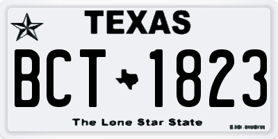 TX license plate BCT1823