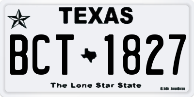 TX license plate BCT1827