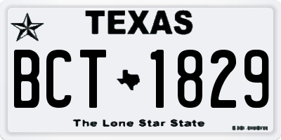 TX license plate BCT1829