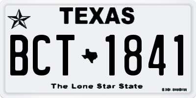TX license plate BCT1841