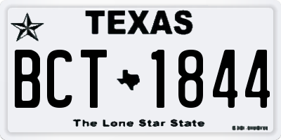 TX license plate BCT1844
