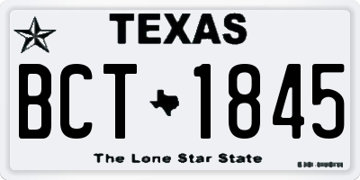 TX license plate BCT1845
