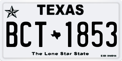 TX license plate BCT1853