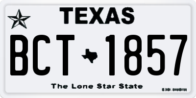 TX license plate BCT1857