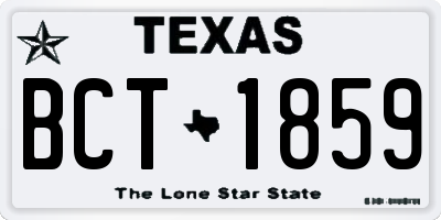 TX license plate BCT1859
