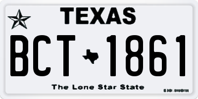 TX license plate BCT1861