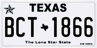 TX license plate BCT1866