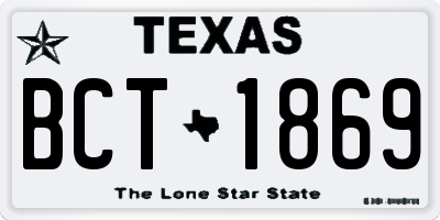 TX license plate BCT1869