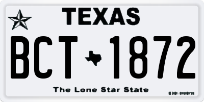 TX license plate BCT1872