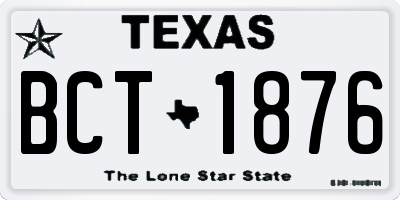 TX license plate BCT1876