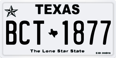 TX license plate BCT1877