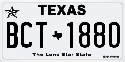 TX license plate BCT1880