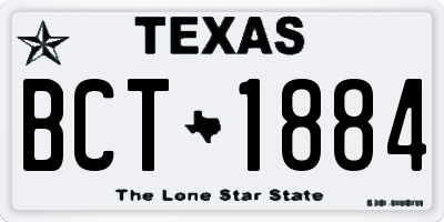 TX license plate BCT1884