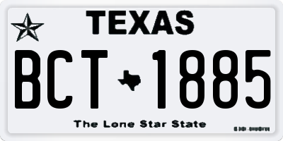 TX license plate BCT1885