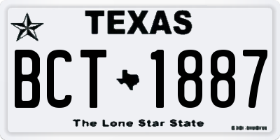 TX license plate BCT1887