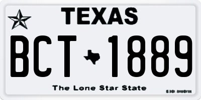 TX license plate BCT1889