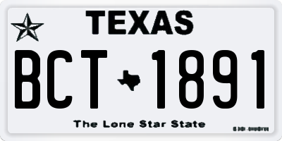 TX license plate BCT1891