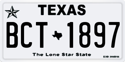 TX license plate BCT1897