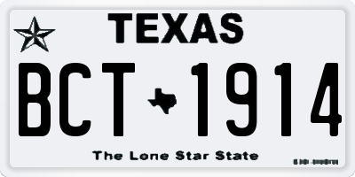 TX license plate BCT1914