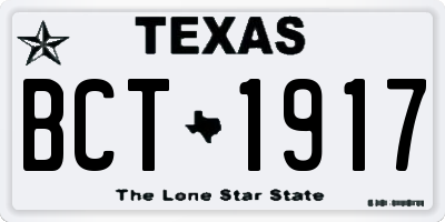 TX license plate BCT1917