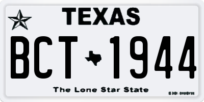 TX license plate BCT1944