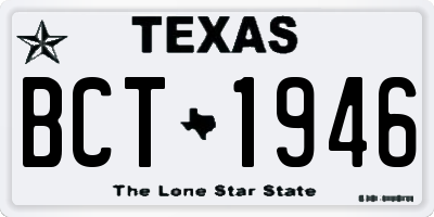 TX license plate BCT1946